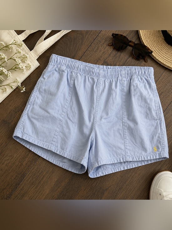 Polo Ralph Lauren Pants - Polo Ralph Lauren Light Blue Drawstring Cotton Shorts Women’s Size Small